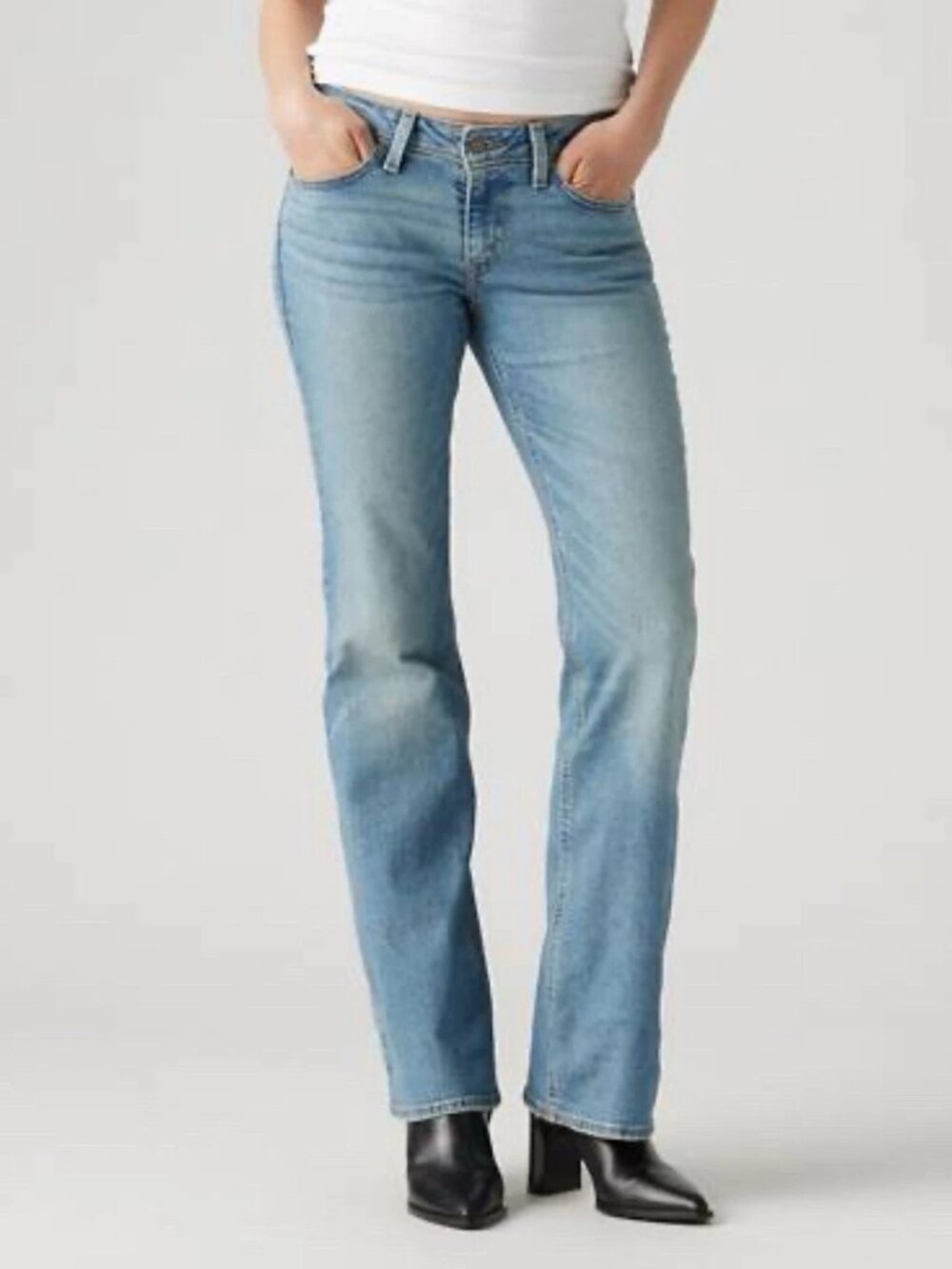 Levi’s 518 Superlow Bootcut Jeans Women Size 13 JR M Blue Medium Wash Denim